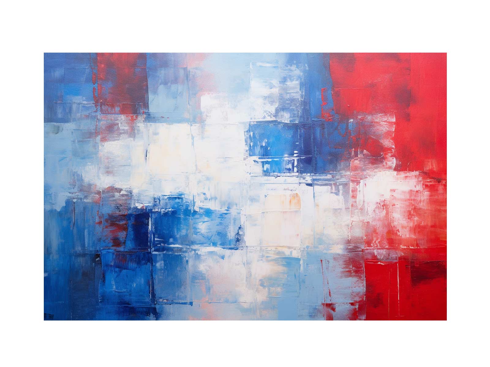 Blue Red  Abstract