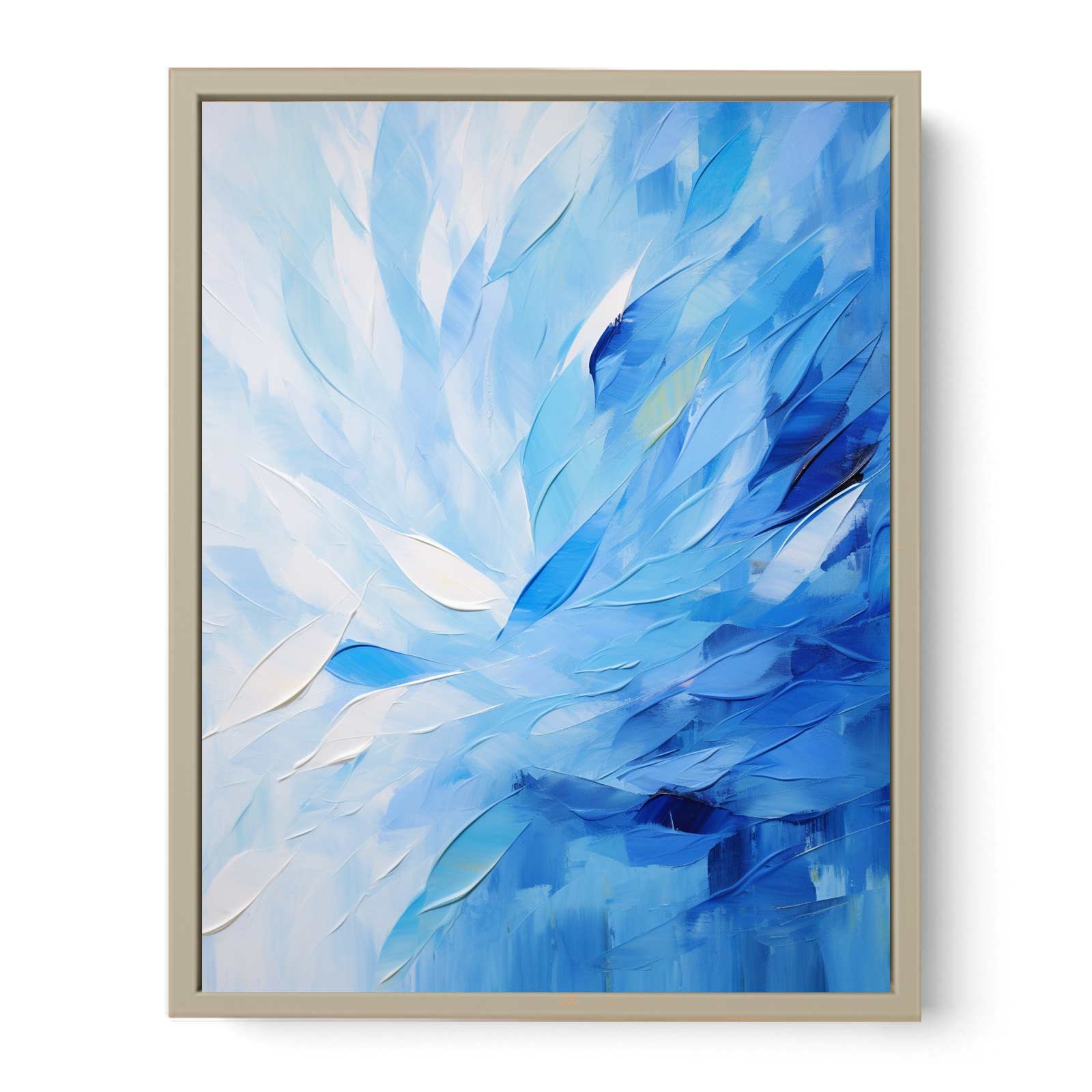 Abstract Blue Knife Art Painting  Art Print