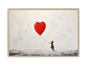 Girl wth Red Baloon, The Ascent of Joy  Art Print