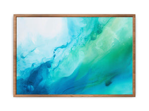 Abstract Knife Art Green Painting Poster