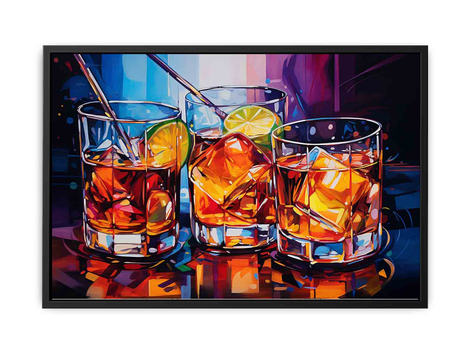 Whiskey GLasses   Canvas Print