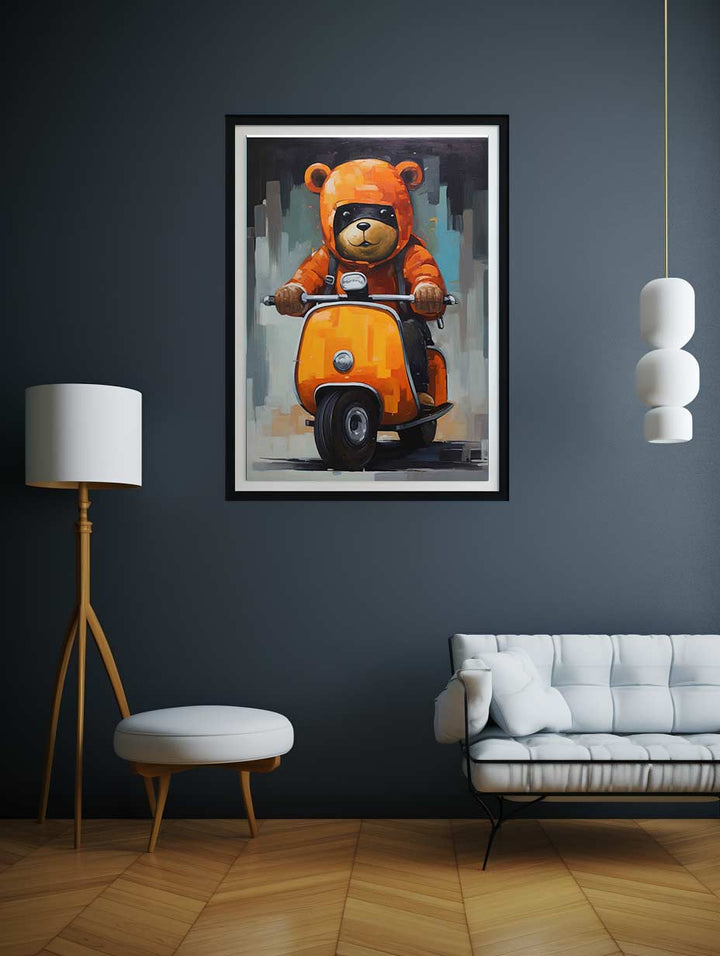 Bear on Scooter  Painting