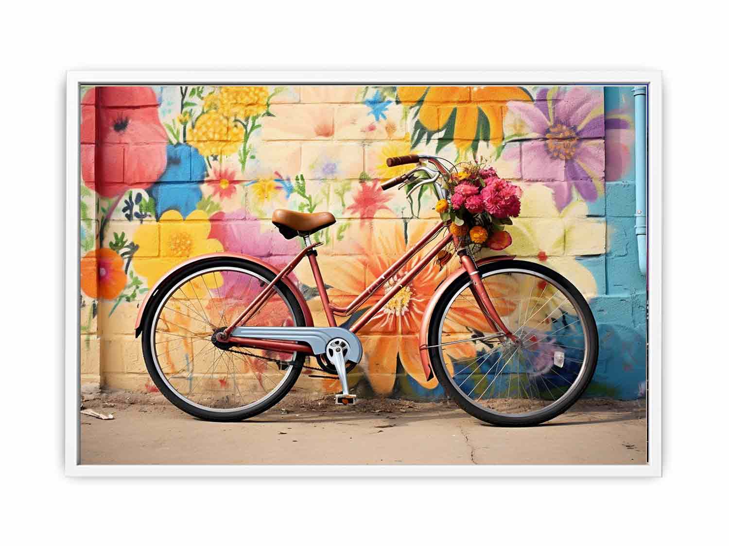 Modern Bicycle Art Painting  Framed Print