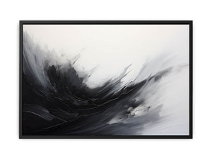 Abstract Black Grey  Painting  Canvas Print