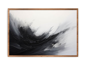 Abstract Black Grey  Painting Poster