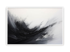 Abstract Black Grey  Painting Framed Print