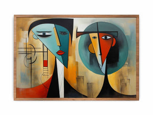 Man Woman Modern Art Painting  Poster