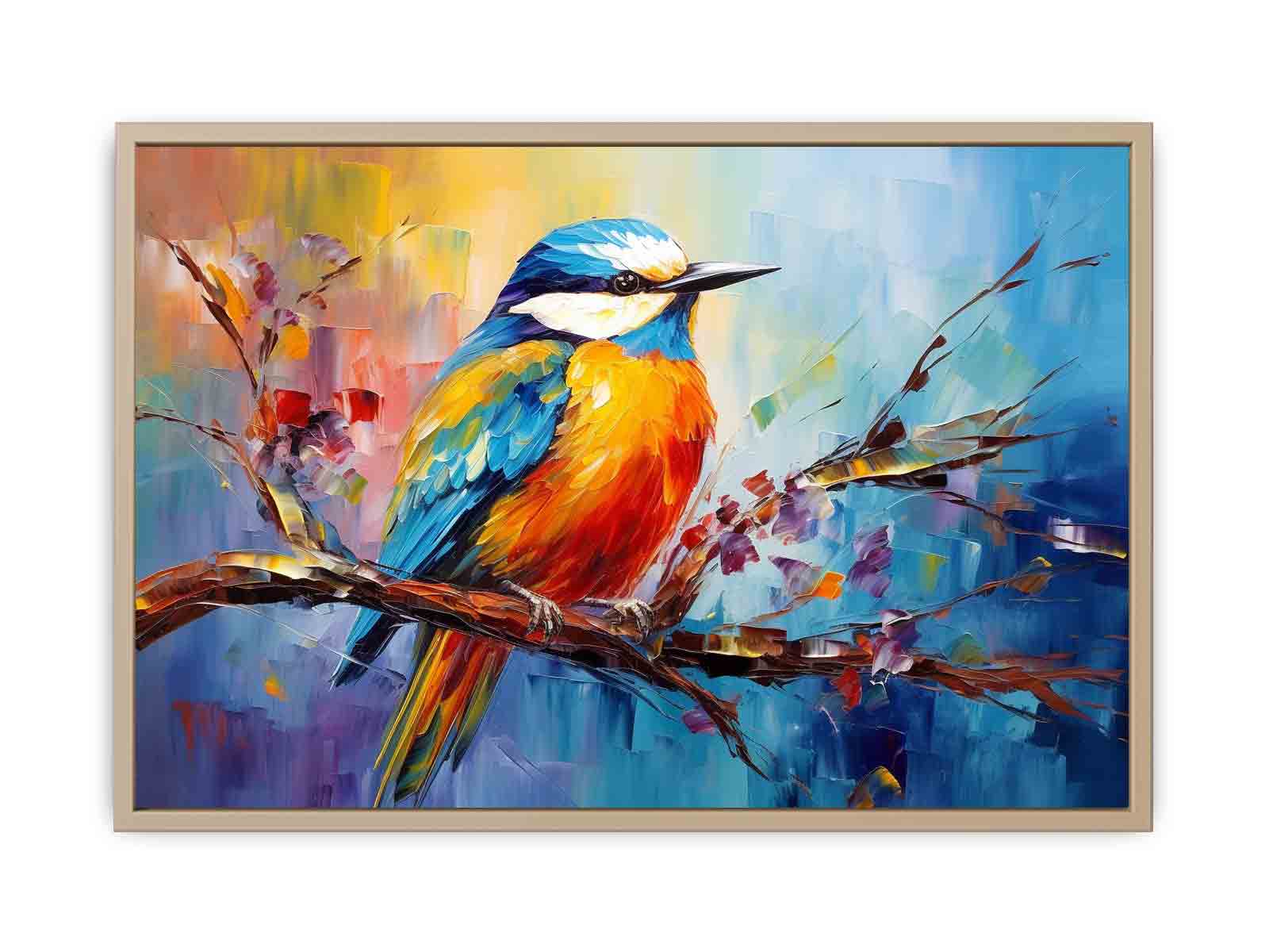 Modern Bird Art Painting  Streched canvas