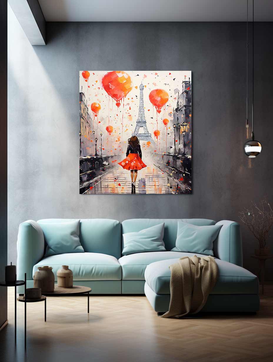 Walk in paris Painting