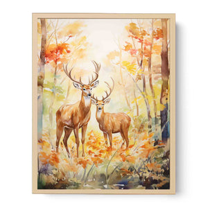 Two Deer Modern Art Painting   Streched canvas