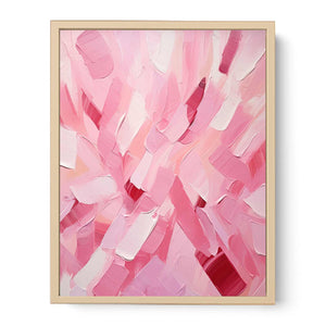Rose Pink Abstract Art Painting  Streched canvas