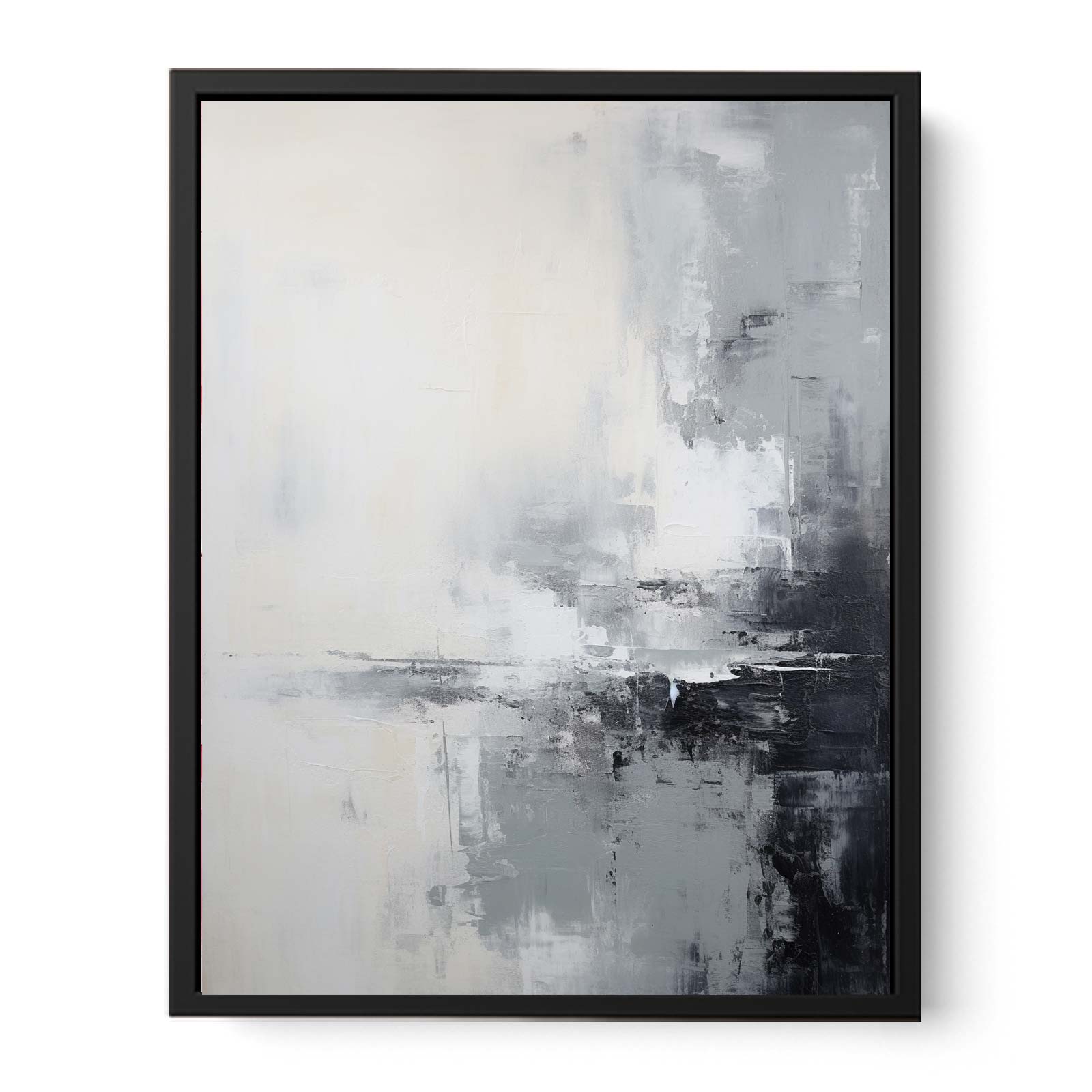 Abstract Grey Painting  Canvas Print