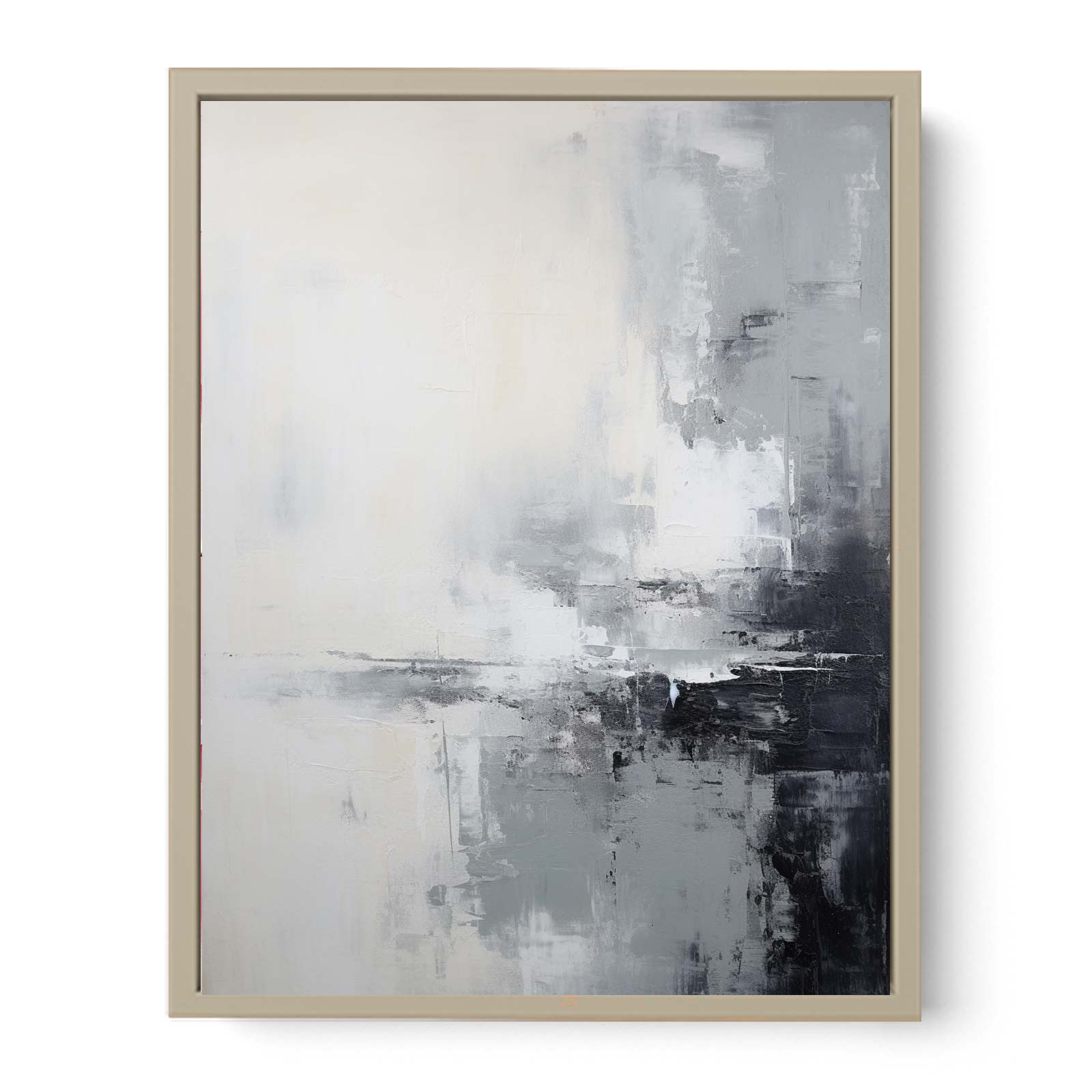 Abstract Grey Painting  Art Print