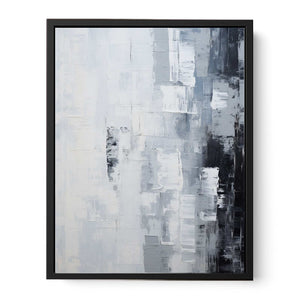Abstract Knife Grey Art Painting  Canvas Print