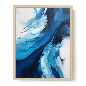 Blue Black Abstract Painting  Streched canvas