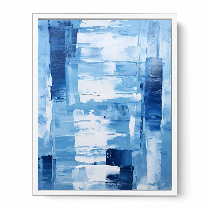 Blue  Abstract Art Painting Framed Print