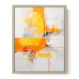 Brown Yellow Abstract Painting  Art Print