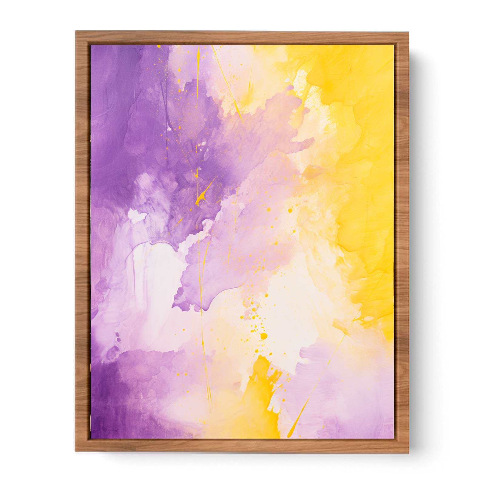 Yellow Purple Abstract Painting Poster