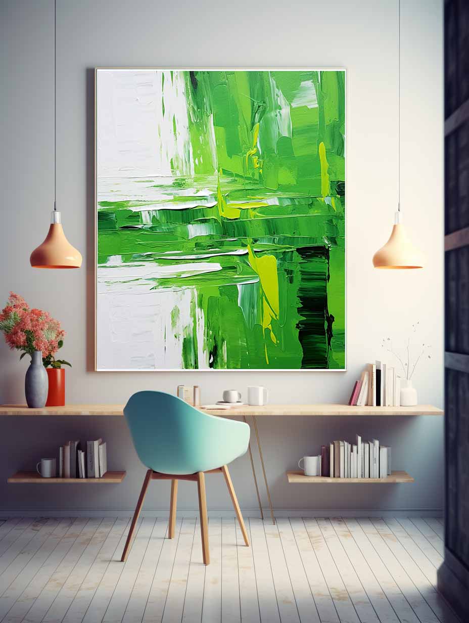 Abstract  Green Painting