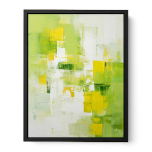 Green Yellow Abstract Painting   Canvas Print