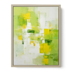 Green Yellow Abstract Painting   Art Print