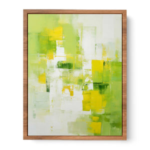 Green Yellow Abstract Painting  Poster