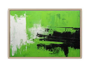 Green Black Abstract Painting  Art Print