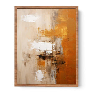 Green Orange Abstract Painting  Poster