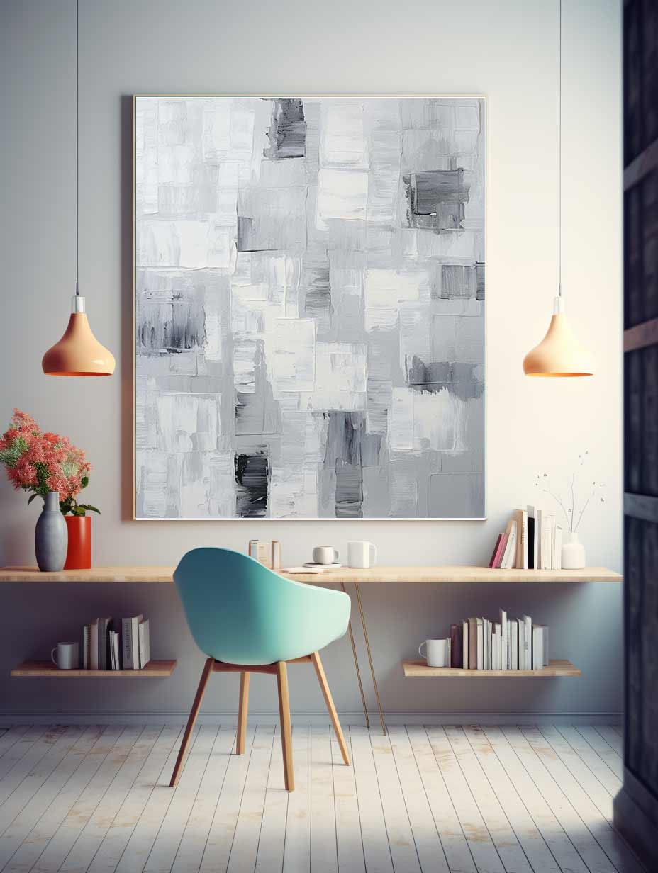 Abstract Painting Grey Painting