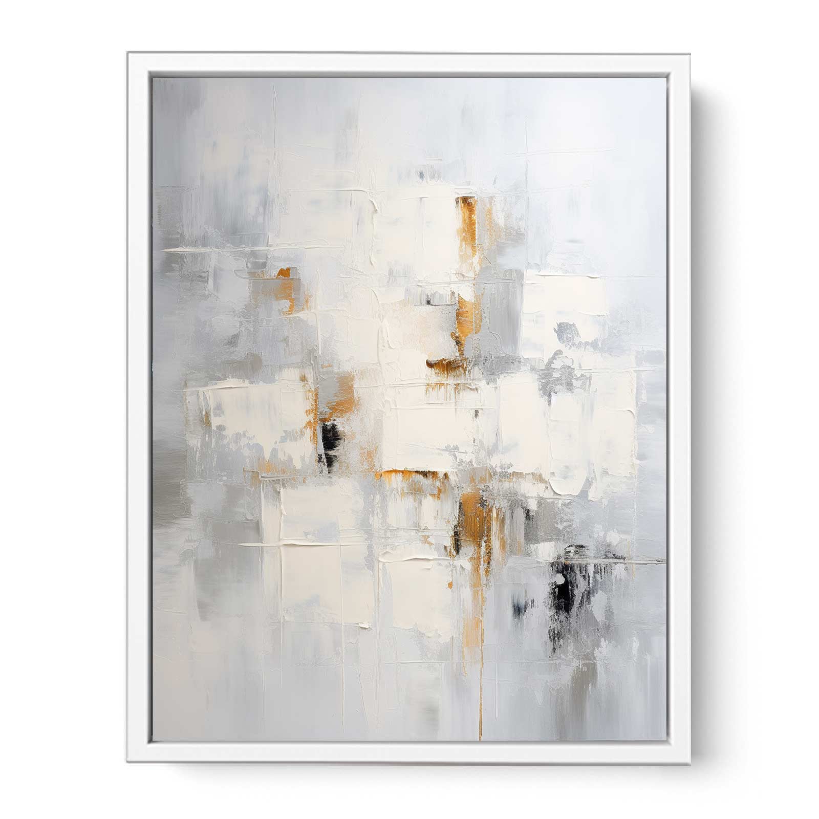 Grey Abstract Painting Framed Print