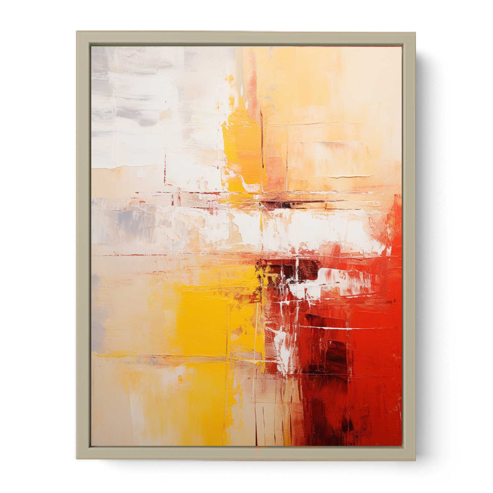 Abstract Painting Yellow Red  Art Print