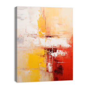 Abstract Painting Yellow Red Painting