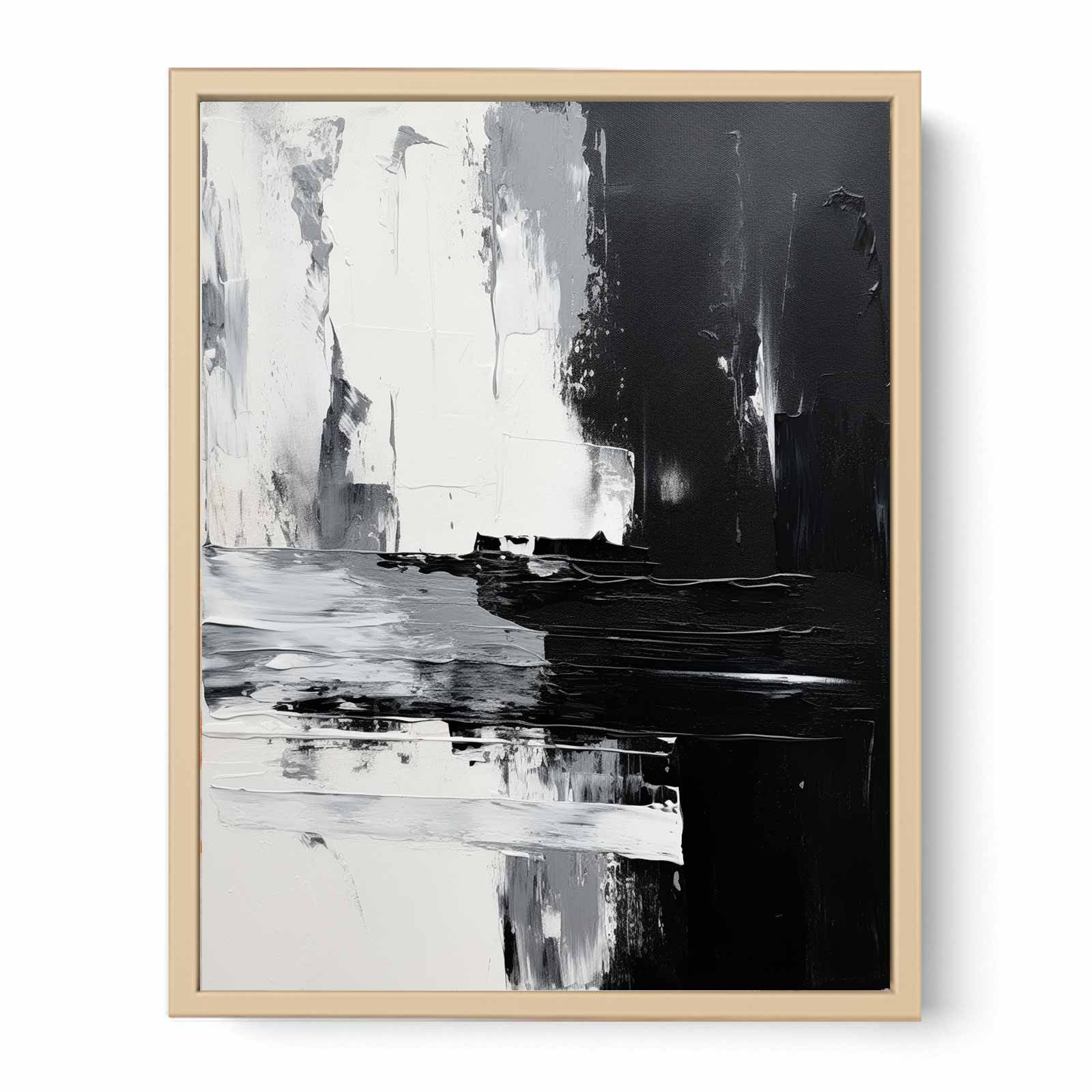 Abstract Black  Painting   Streched canvas