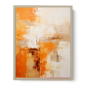 Orange Yellow Abstract Painting  Art Print