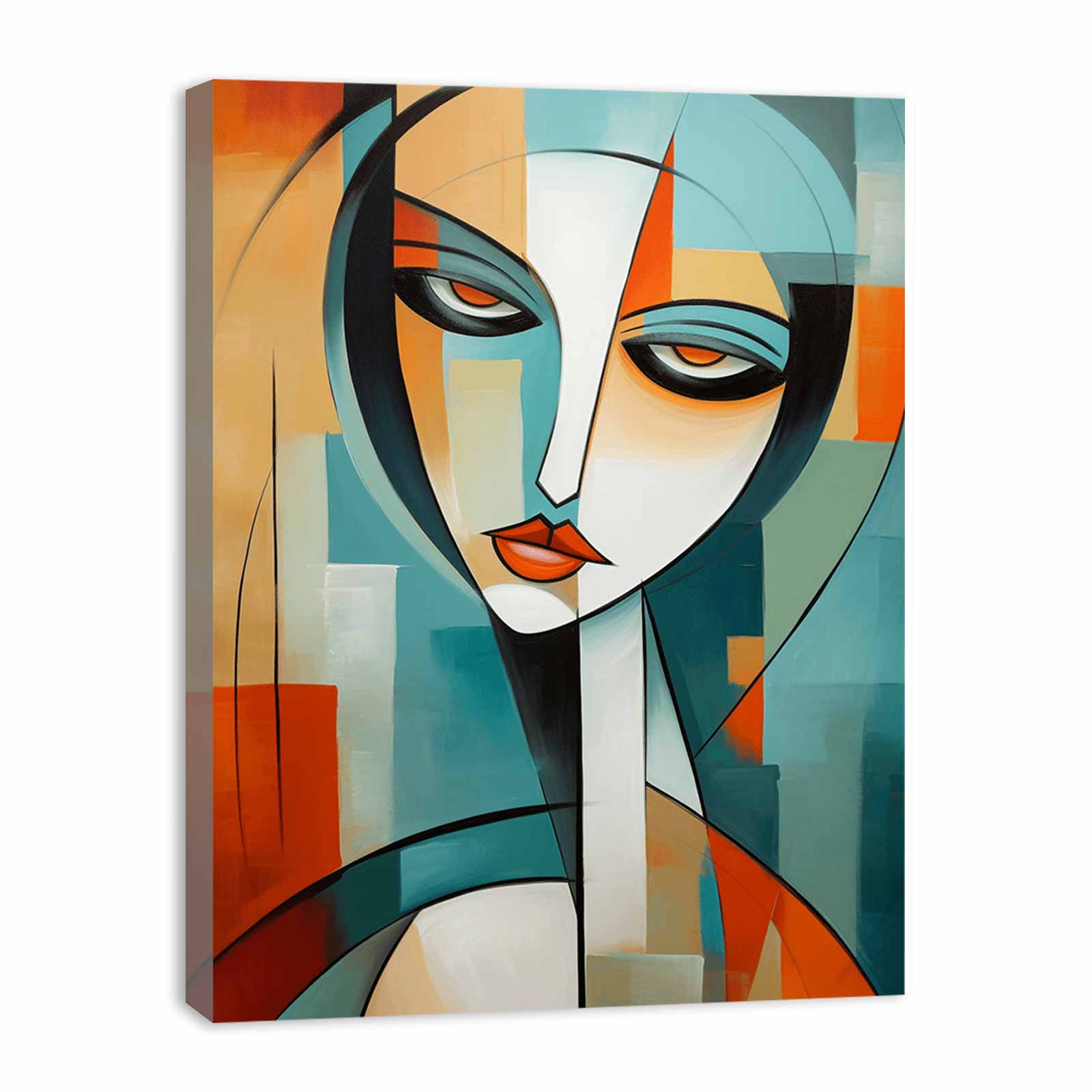 Cubist Woman Painting