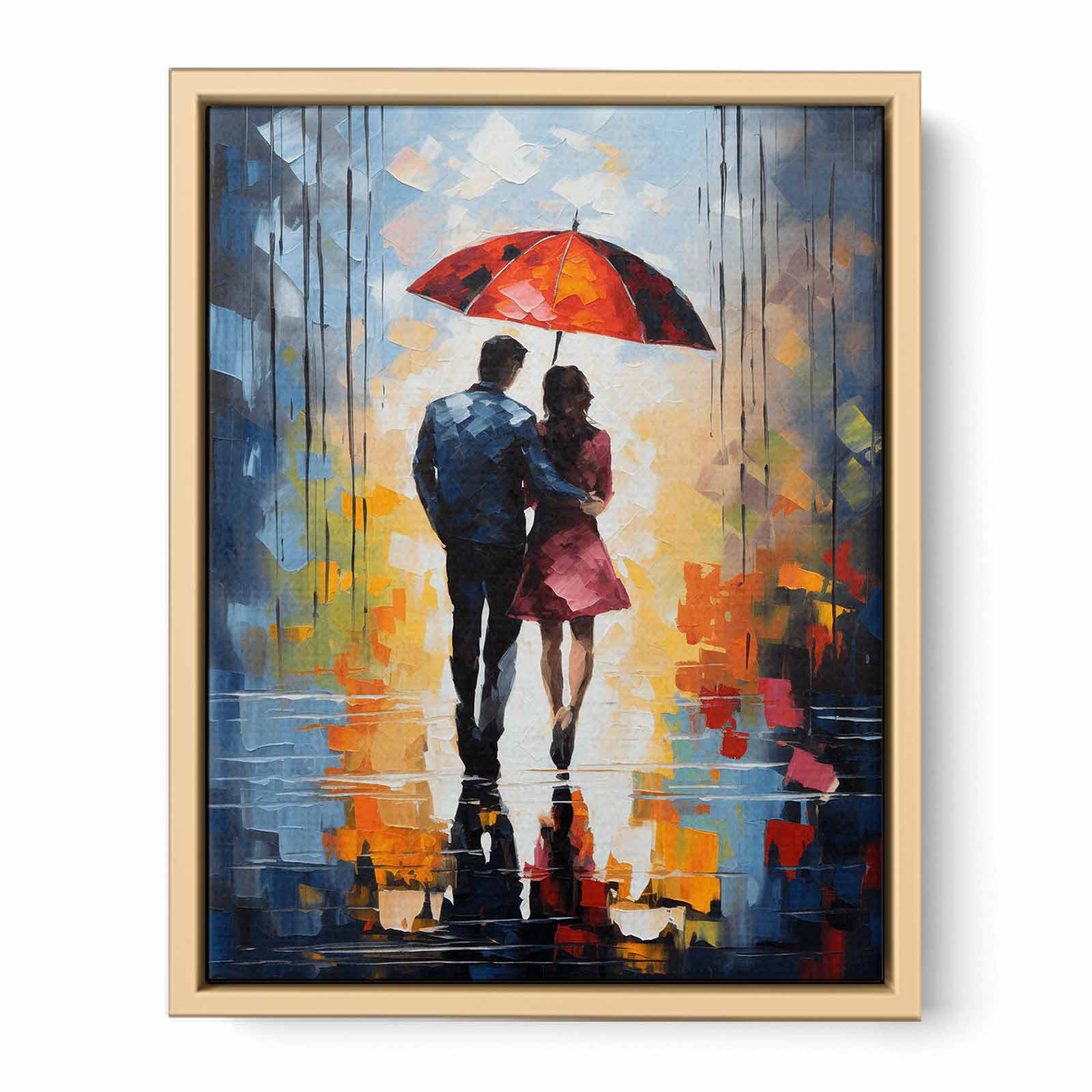 Two Hearts, One Pace  Streched canvas