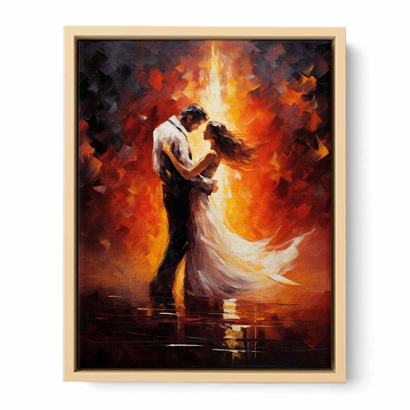 Abstract Couple Dancing Art  Art Print