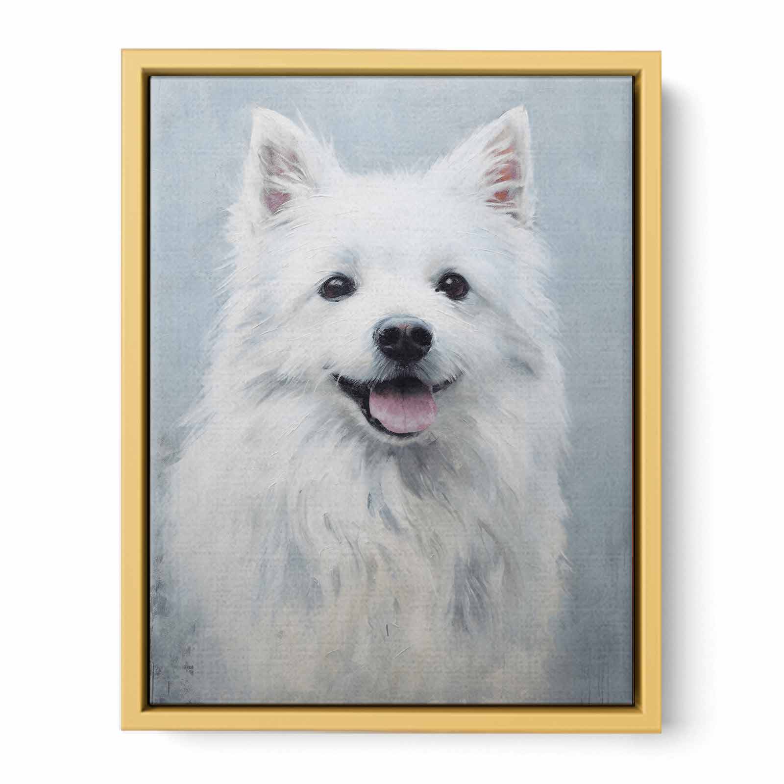 White Dog   Streched canvas