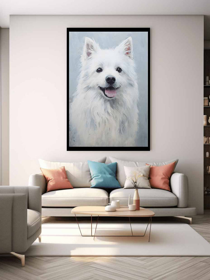 White Dog  Painting