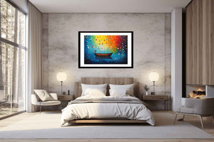 Boat Bubbles Modern Art Painting