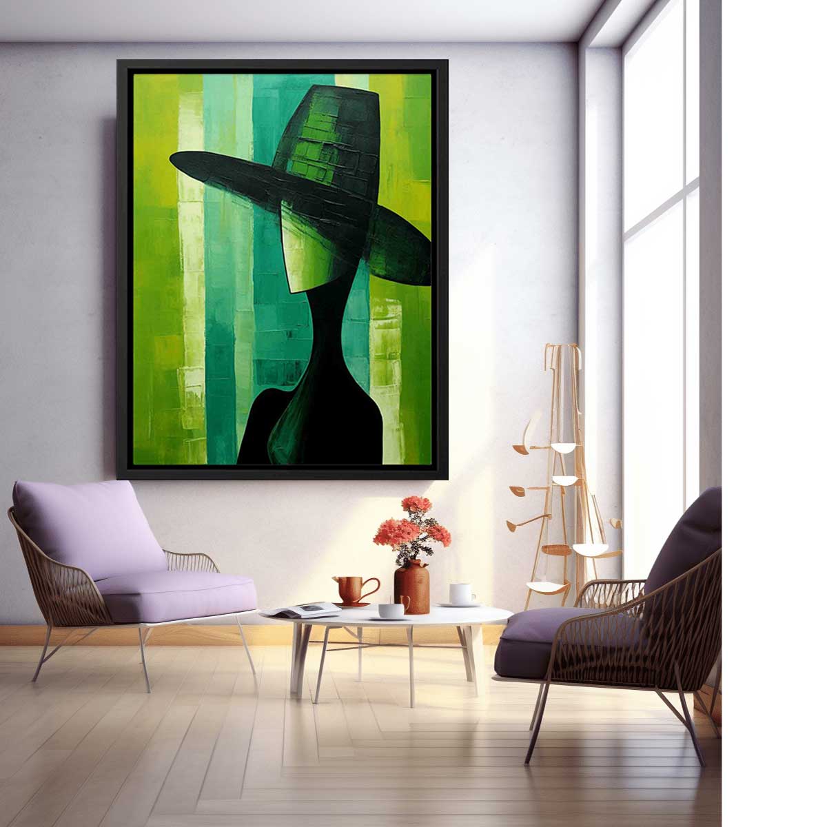Emerald Fragments Painting