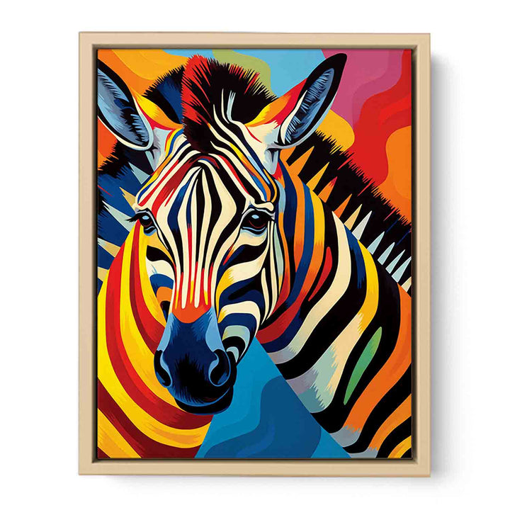 Two Zebra Striped Convergence  Art Print