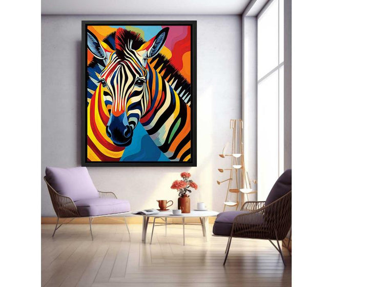 Two Zebra Striped Convergence Painting