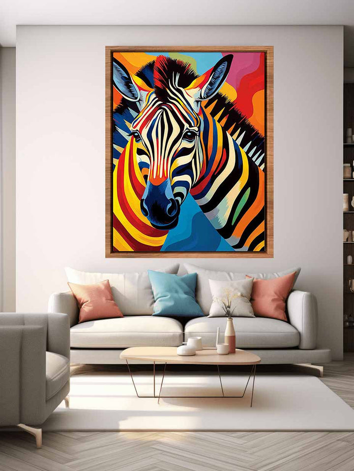 Two Zebra Striped Convergence Painting