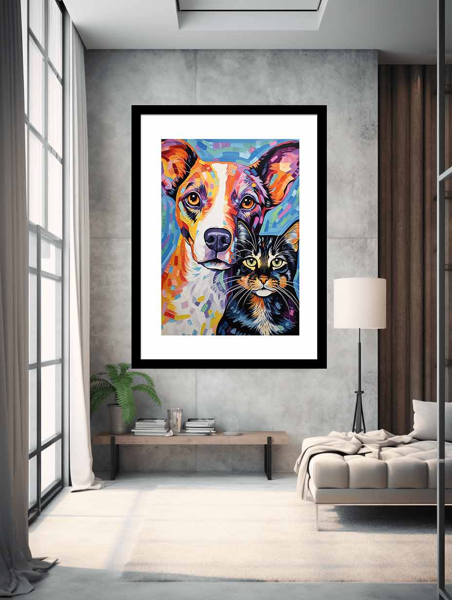 Cat Dog  Painting