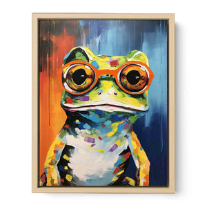 Frog  With Glasses Painting   Art Print