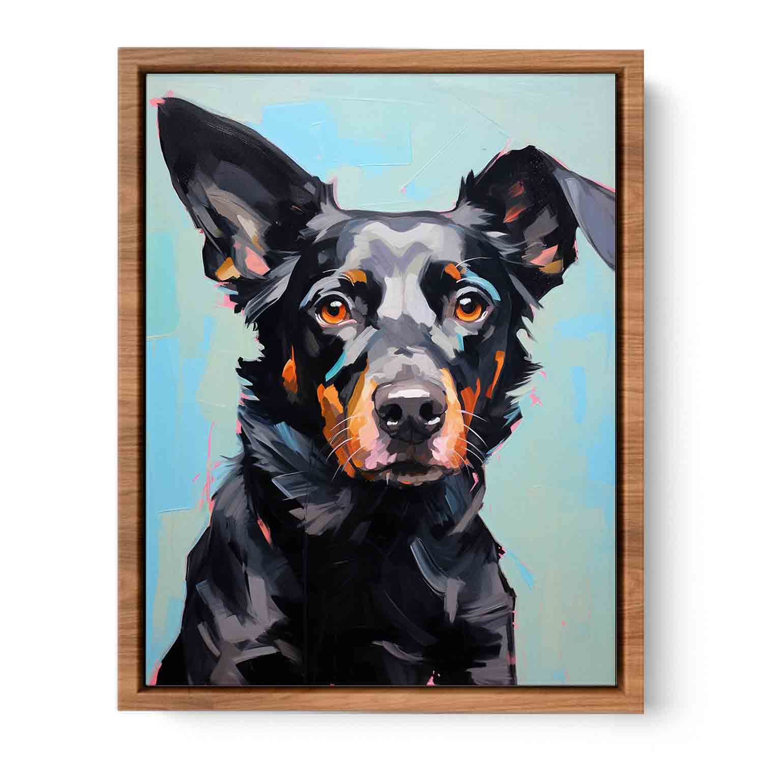 Modern Black Dog  Poster