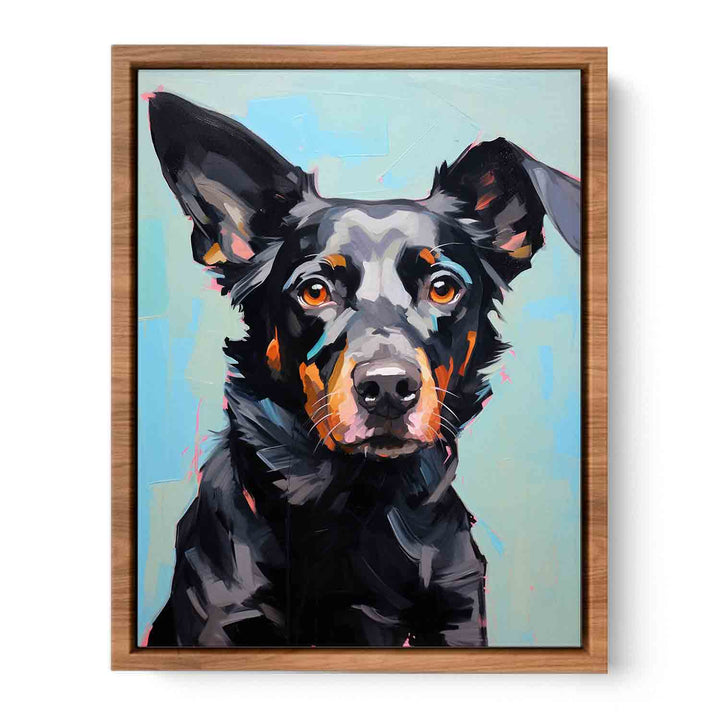 Modern Black Dog  Poster