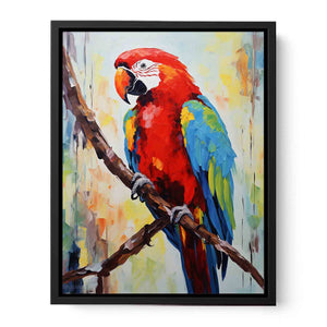 Red Parrot Modern Art Painting  Canvas Print