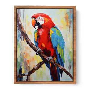 Red Parrot Modern Art Painting Poster